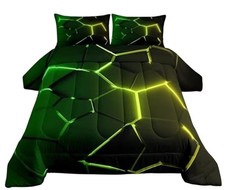 3D Space-Themed Queen Bedding Set With Comforter Fitted Sheet Pillowcases
