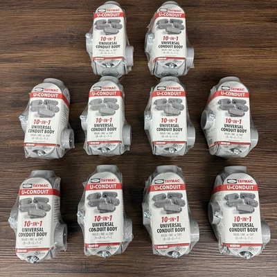 ( Lot Of 10 ) Hubbell UCB0100 10-In-1 Universal 1" Conduit Outlet Body - Image 1 of 4