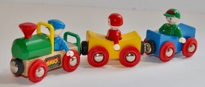 orig. BRIO 33409 Personenzug/People Train Vintage 90er Holzeisenbahn topZustand