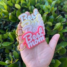 3D PRINTED BEST MOM KEYCHAIN CUTE MOM GIFT