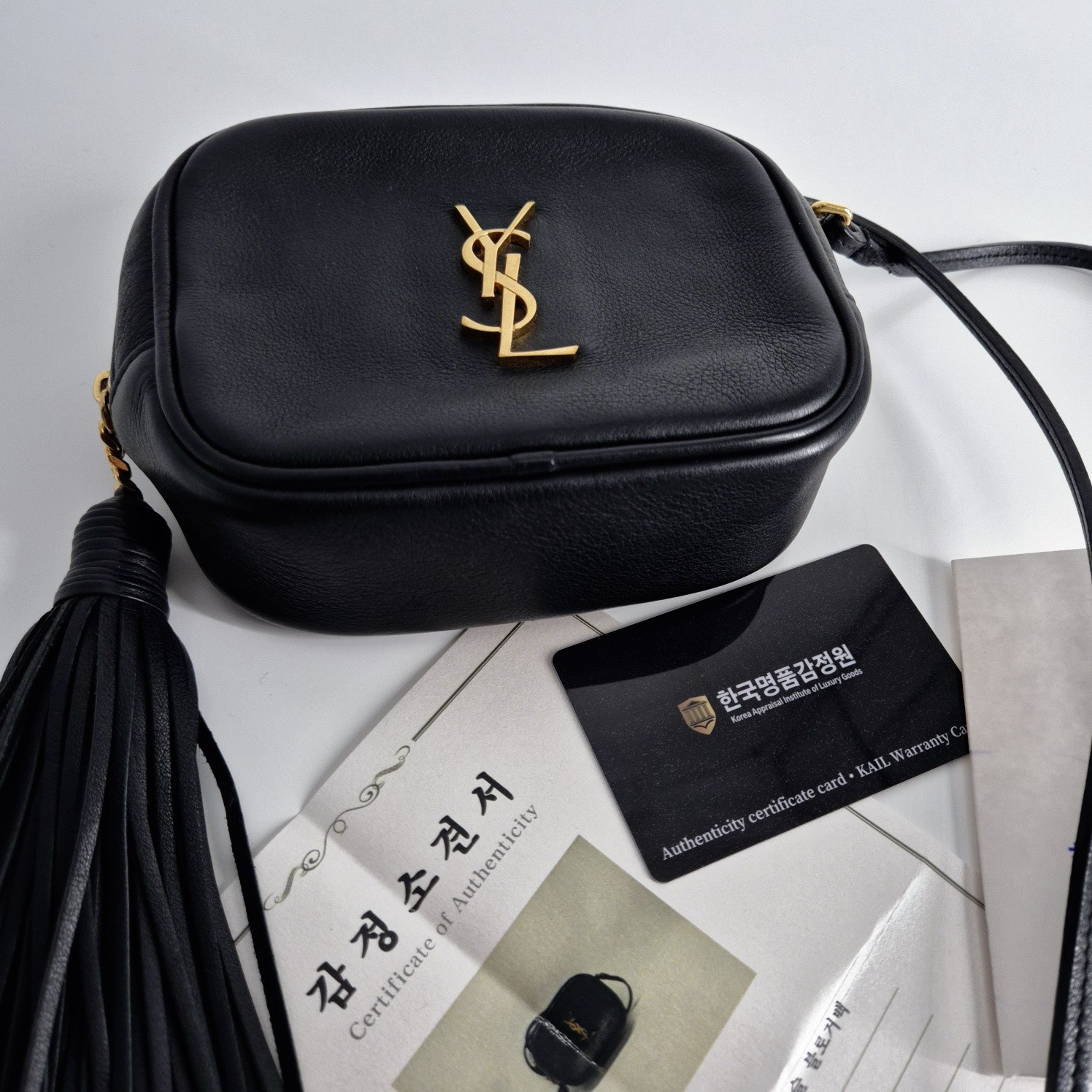 Saint Laurent Nappa Blogger Mini Borsa a Tracolla Nera 425317 130183080