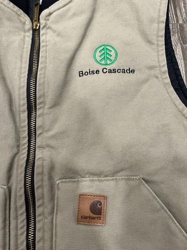 Vintage Y2K Carhartt Duck Lined Tan Brown Medium Vest… - Gem