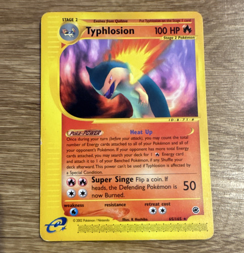 Pokemon TCG Typhlosion 65/165 Expedition Base Set 100 HP Stage 2 EN