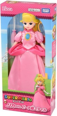 Super Mario Licca-chan Princess Peach Style Fashion Doll from