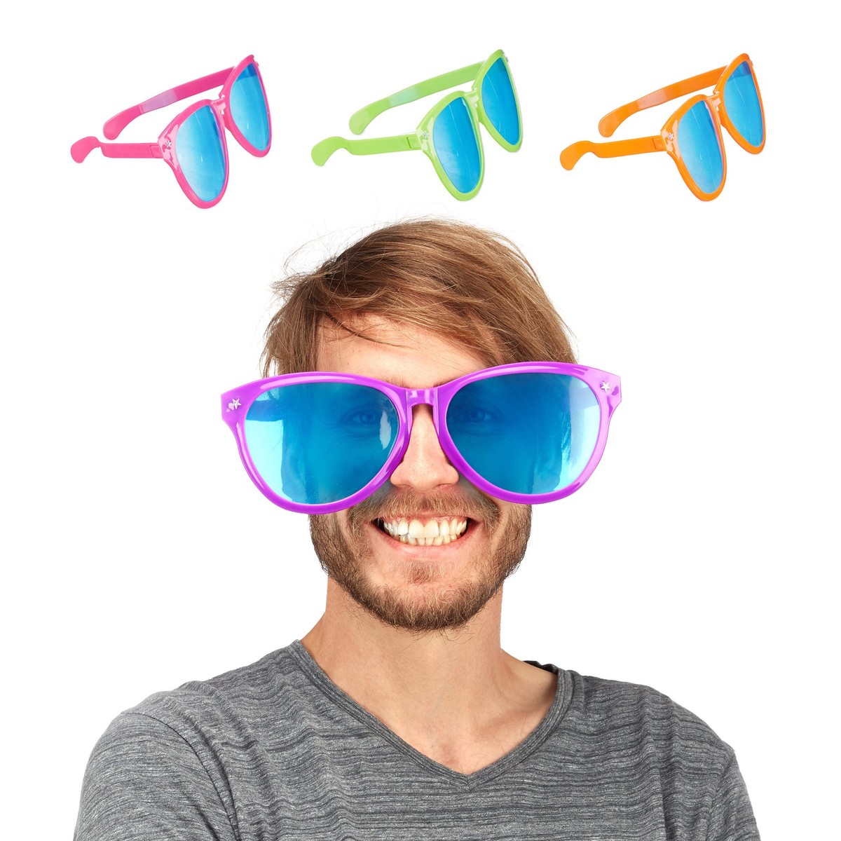 THATSRAD 4 Pezzi Occhiali da Sole Futuristici Occhiali da Sole per