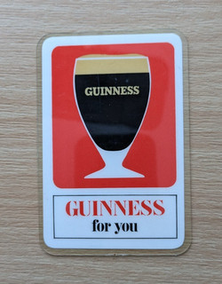 Vintage Guinness Pocket Laminated Calendar Card 1967