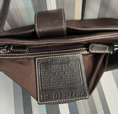 Authentic Vintage Coach Hamptons Brown Leather Soho Hobo Shoulder