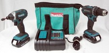 Makita XFD10 Cordless Drill/Driver  XDT11 Impact Driver w/ Batteries  Charger 