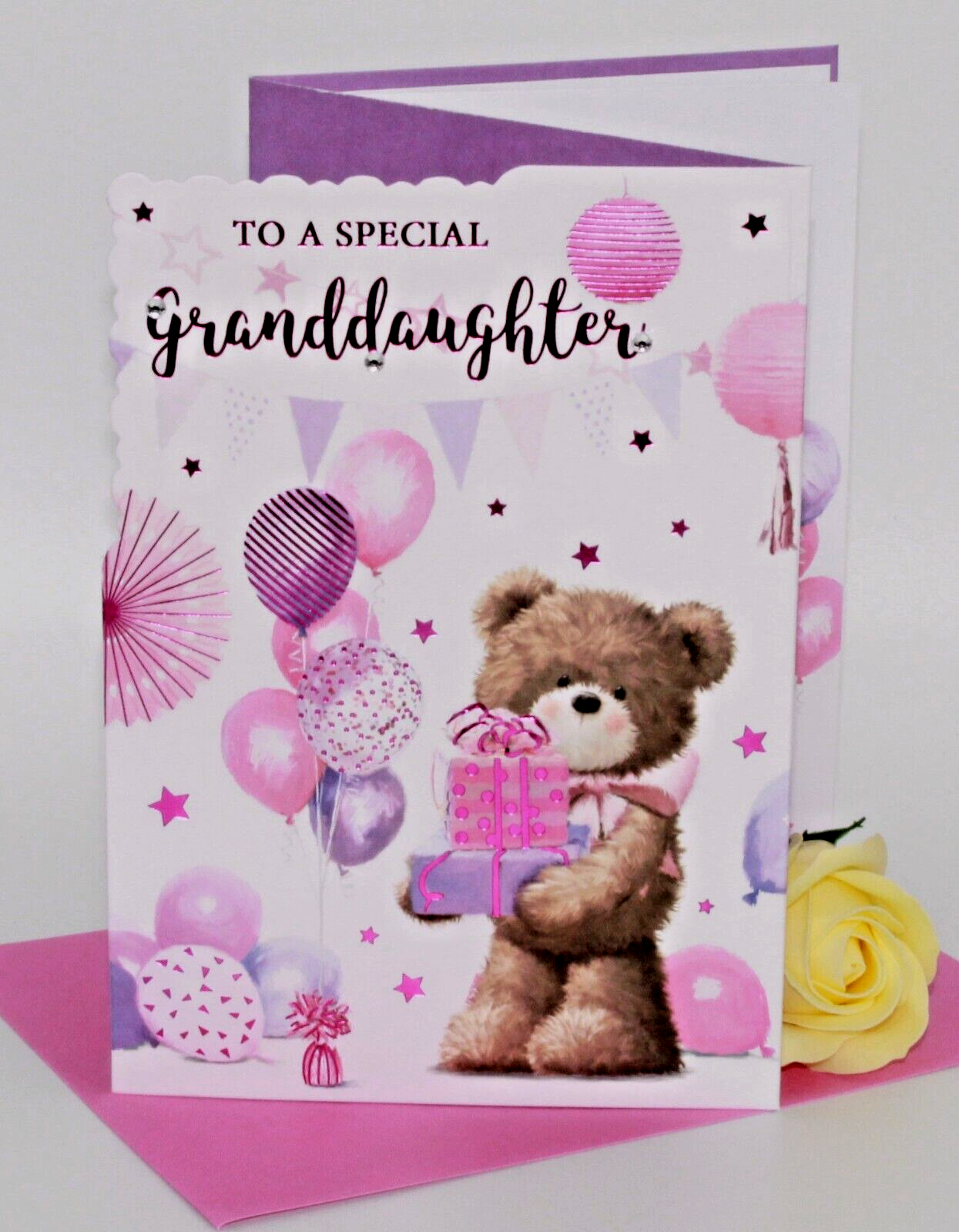 GRANDDAUGHTER GRANDAUGHTER BIRTHDAY CARD 3 PAGES OF LOVING VERSES  7.5""× 5.5""