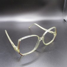 Vintage Erica Brown Eyeglass Frames Clear Yellow Beige 64-15-135 Oversized