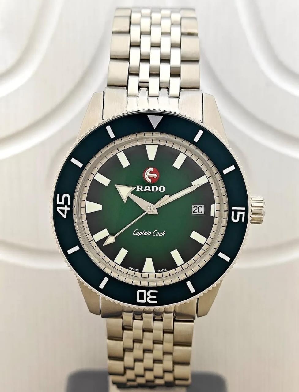 RADO Green Cook Stainless Captain Steel Automatic Dial New Watch Men's - vintagewatches.pk
