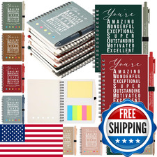 Jetec Teacher Appreciation Gifts Motivational Spiral Notebook Sticky Notes Pen