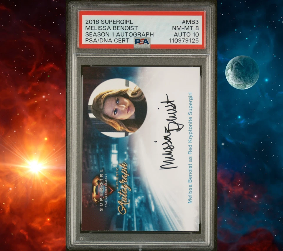 Cryptozoic Supergirl 2018 temporada 1 autógrafo Melissa Benoist MB3 PSA 8 automático 10 Foto 2 de 4