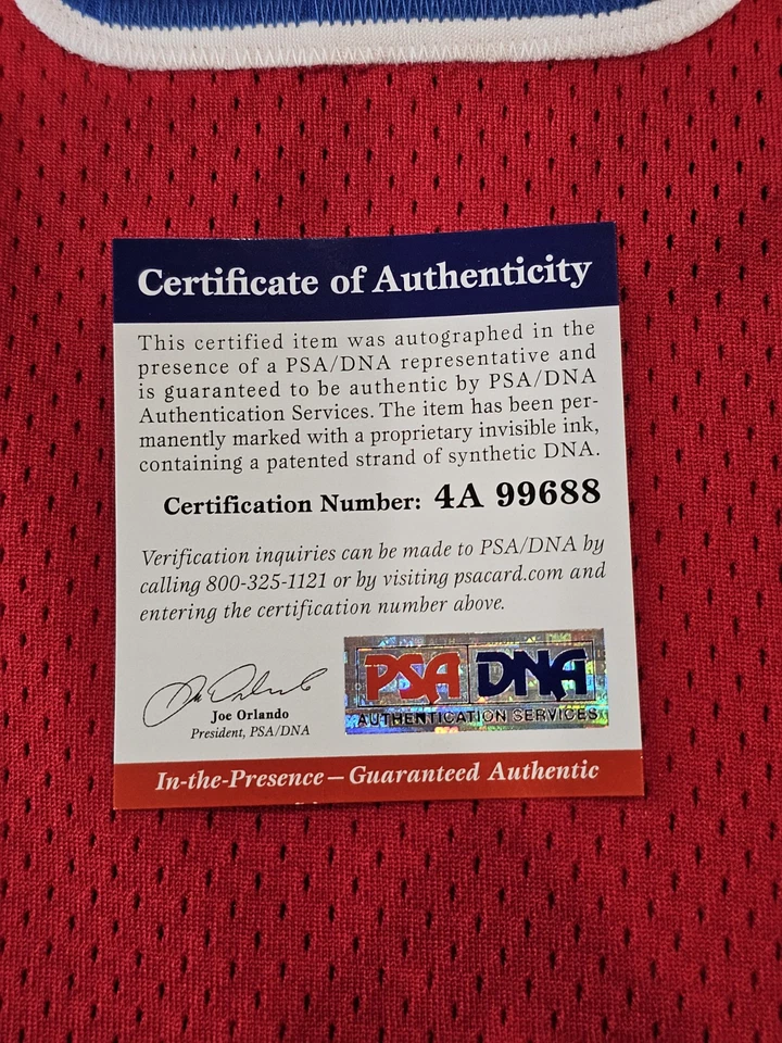 Caron Butler Autographed/Signed Jersey PSA/DNA COA Red Custom Jersey  - Image 4 of 4