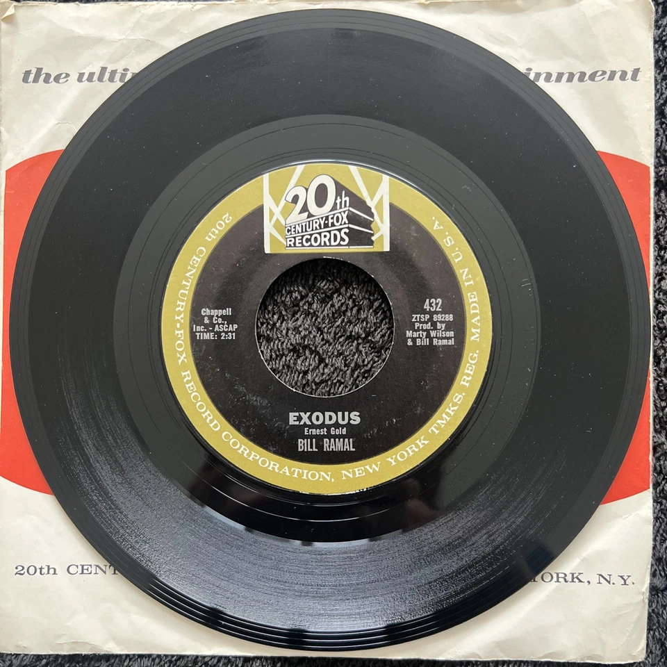 Bill Ramal – (Theme From) Dr. No / Exodus 7'' Vinyl USA CLEANED/TESTED EX VIDEO - Image 2 of 4
