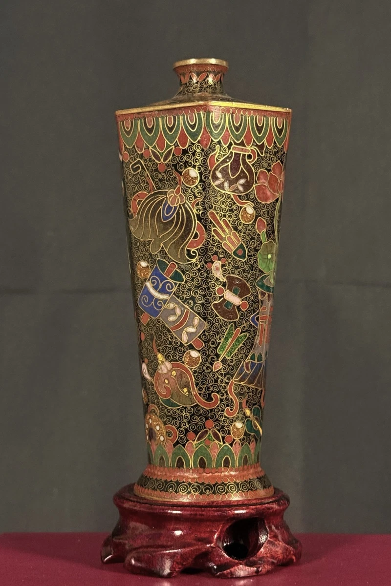 景泰蓝古董原始1850-1899 年日本花瓶| eBay