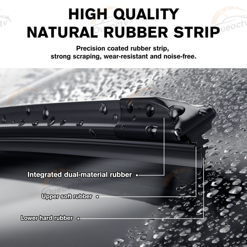 Gearzaar RetroFit 24/14" Front Windscreen Wiper Blades Pair Set