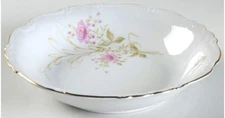 Alhambra by Edelstein, Bavaria Fruit/Dessert/Sauce Bowl 5 3/8" Gold Pink Flowers