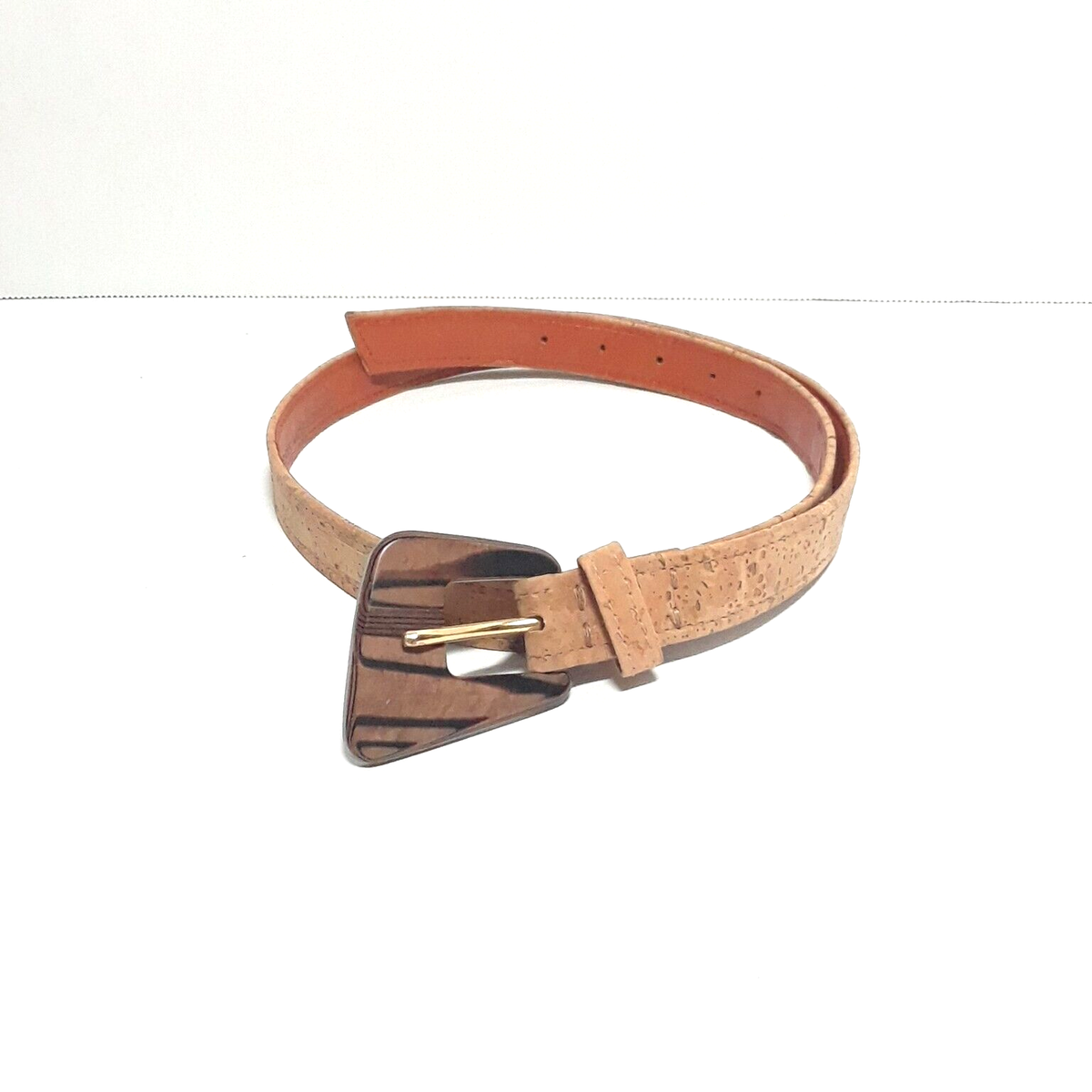 Morris Moskowitz leather flat belt 29.5” small Vintage 80s Cork Belt - size XS Small, VGUC! Morris  main image 4