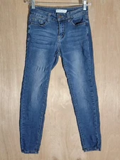 encore jeans womens size 0 skinny stretch low rise denim blue