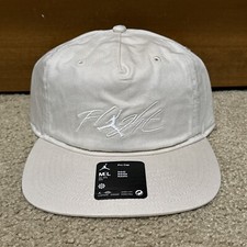 Nike Air Jordan Hat Flight Pro Strap 5-Panel Beige/White Adjustable Cap Size M/L