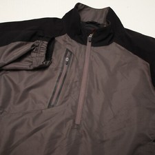 Zero Restriction Tour Series Jacket Mens Large Gray Black 1/4 Zip Pullover