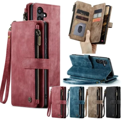 CUTTE SHOPPE Zip Wallet Leather Case Flip Cover for Samsung S25 S24 S22 S23 Plus Ultra A56/26