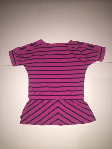 Preowned- Nautica Pink/Navy Striped Dress (Girls Size 7) - Picture 5 of 5