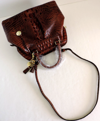 🌹Brahmin Bristol Framed Satchel Pecan Leather Carryall Doctor Bag