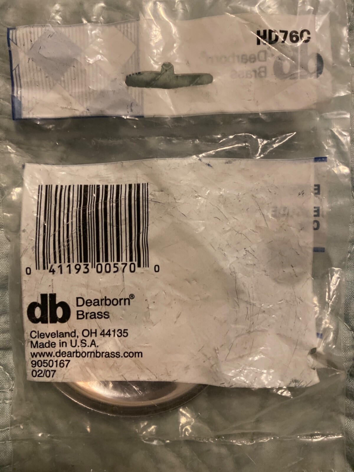 DB Dearborn Brass Escutcheon 5/8" O.D., 1/2" Nom. Copper