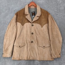 Vintage Schott Bros Jacket Mens 46 Suede Leather Rancher USA Western 70s 80s