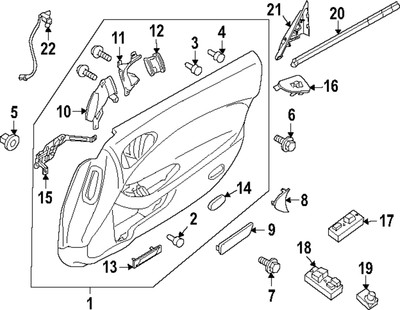 Genuine Nissan Door Trim Panel 80900-6GP2A