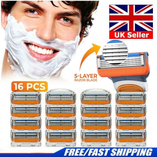 16Pcs Replacements 5Layer Men' For Gillette Fusion Proglide Power