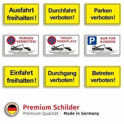 Schild Einfahrt Ausfahrt freihalten Parken Durchfahrt Betreten verboten Hinweis