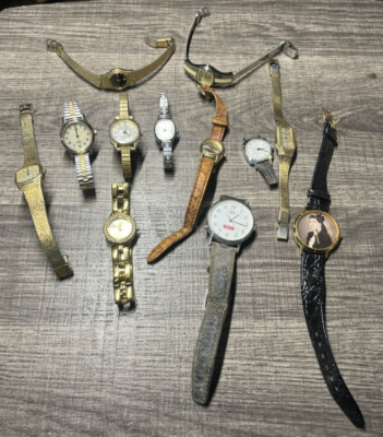(Lot of 12) Vintage Men's & Women's Wristwatches Timex Salco Seiko Jamee West