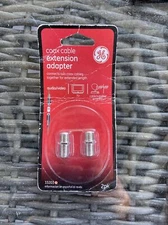 GE Coax Cable Extension Adapter #33203 - 2 per Pack New / Sealed TV Accessories