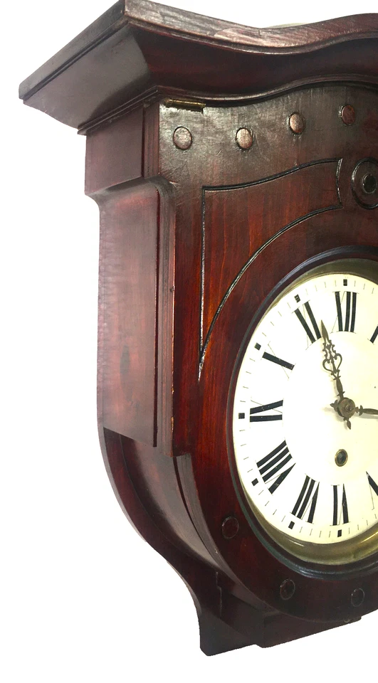 RARE pendule murale ,mouvement fer fonctionnel - Photo 4/4