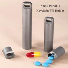 Waterproof Pocket Pill Container 304 Stainless Steel Portable Pill Case Organize