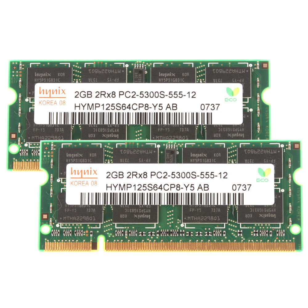 Hynix 4GB 2X 2GB PC2-5300 DDR2 667Mhz 200Pin GB Memory RAM