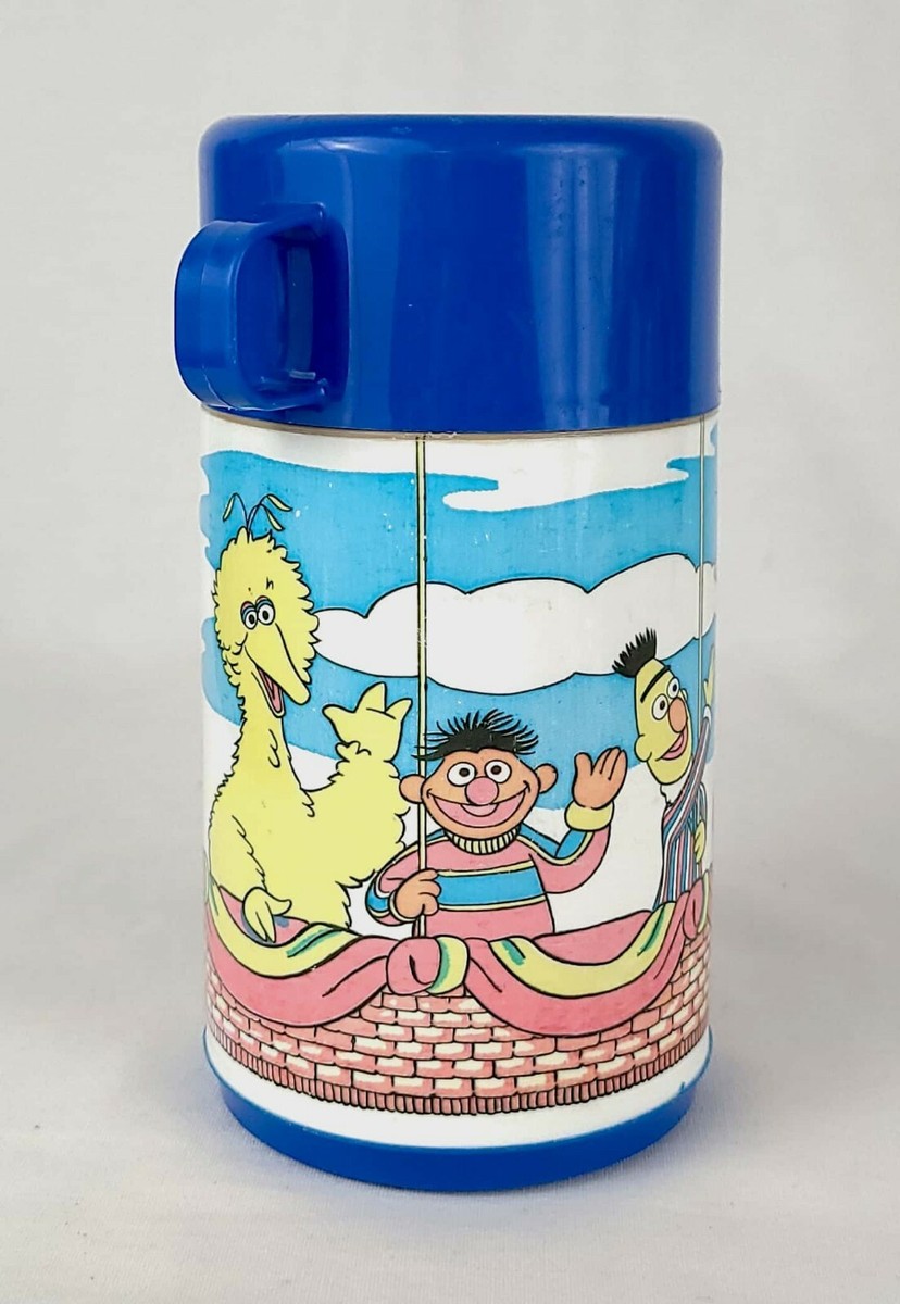 Vintage Muppets Sesame Street Complete Plastic Thermos by Aladdin
