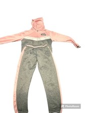 Qruel Girls Size Large Two Piece Suit Set Hoodie Jacket & Sweat Pants W/pockets