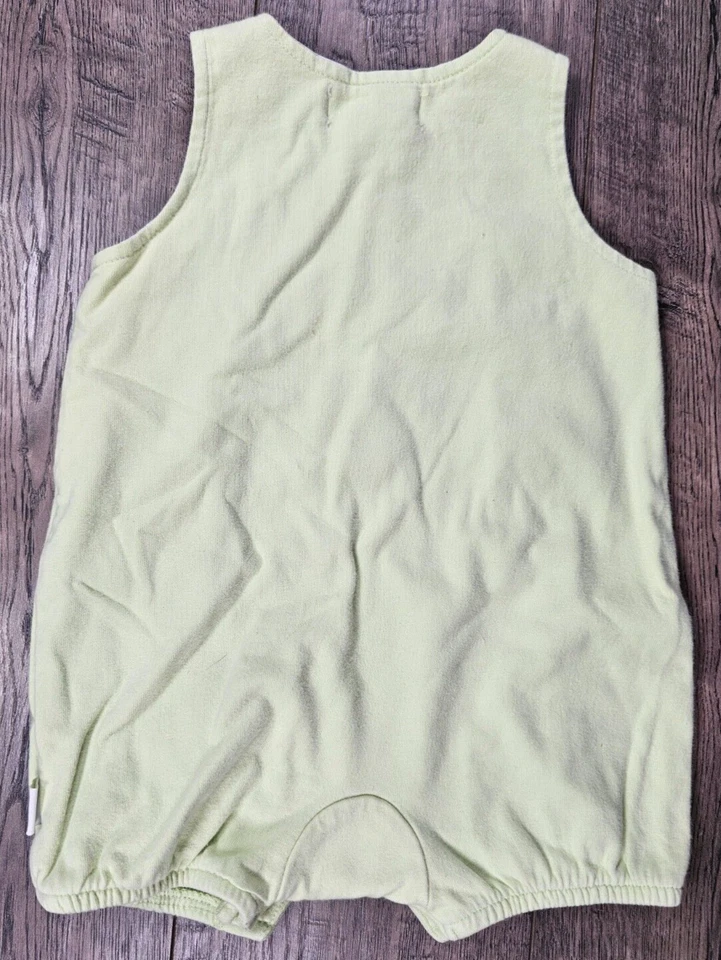 男宝宝衣服 Janie & Jack 3-6 个月绿色野生动物园动物连身裤套装 — 第 3/3 张图片