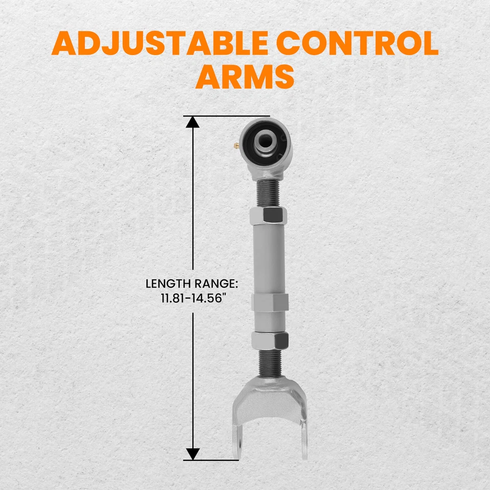 Upper Lower Trailing Control Arms Set for 1967-72 Chevy Chevelle A Body Tubular - Imagem 4 de 4