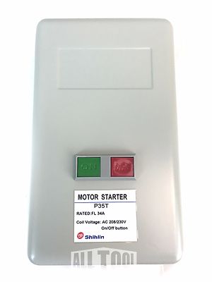 5HP, Single Phase, 230V, 34Amp, ON/OFF Button Magnetic Motor Starter 