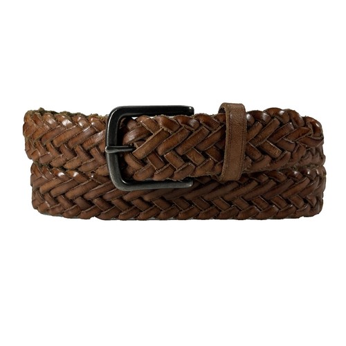 American Eagle Outfitters Leather Belt 2.5” wide Brown Woven  display picture 3