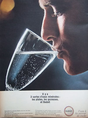 WERBUNG 1966 BADOIT L'EAU MINÉRALES A LA SAVEUR DE ROCHE PLATE - ADVERTISING