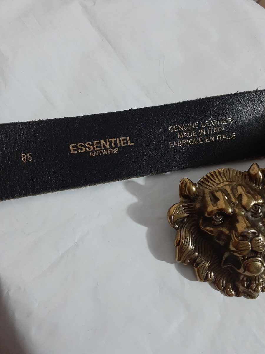 ESSENTIEL Antwerp Black Leather Belt 85 | eBay display picture 3