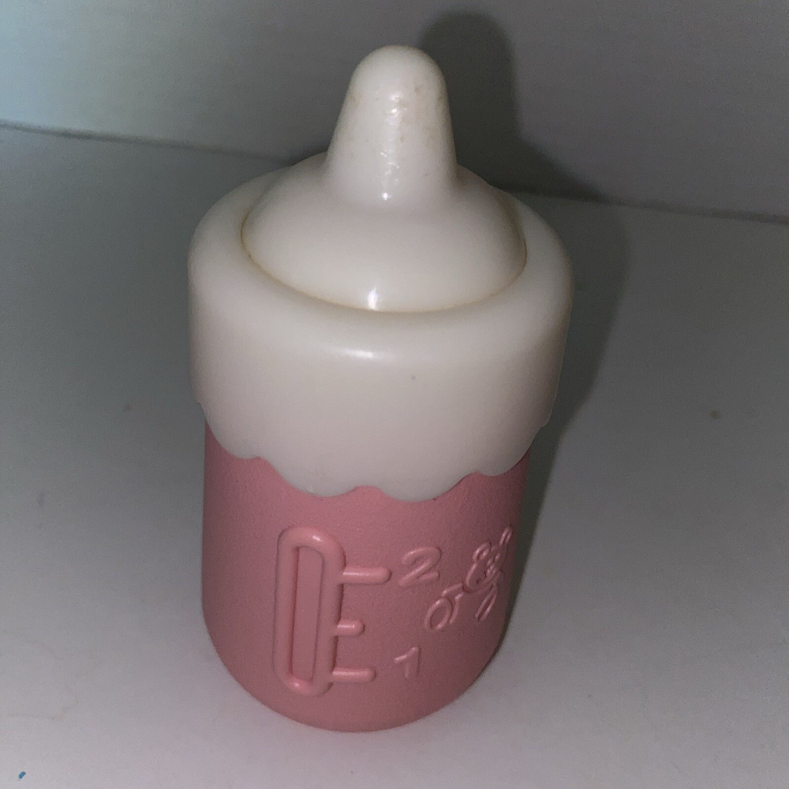 Vintage Replacement Little Tikes Pink & White Baby Bottle 4.5 Inch
