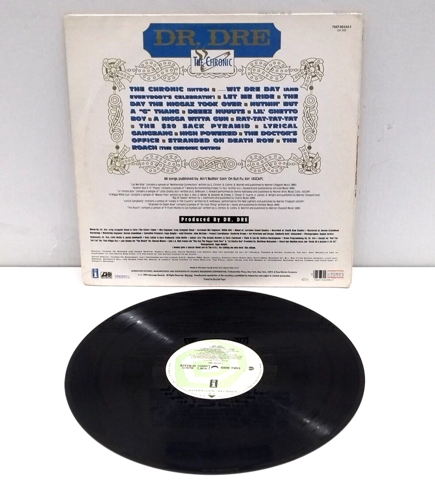 Dr. Dre - The Chronic LP 1992 EU ORIG Interscope N.W.A. 2 PAC Snoop Dogg Eazy-E - Image 2 of 4