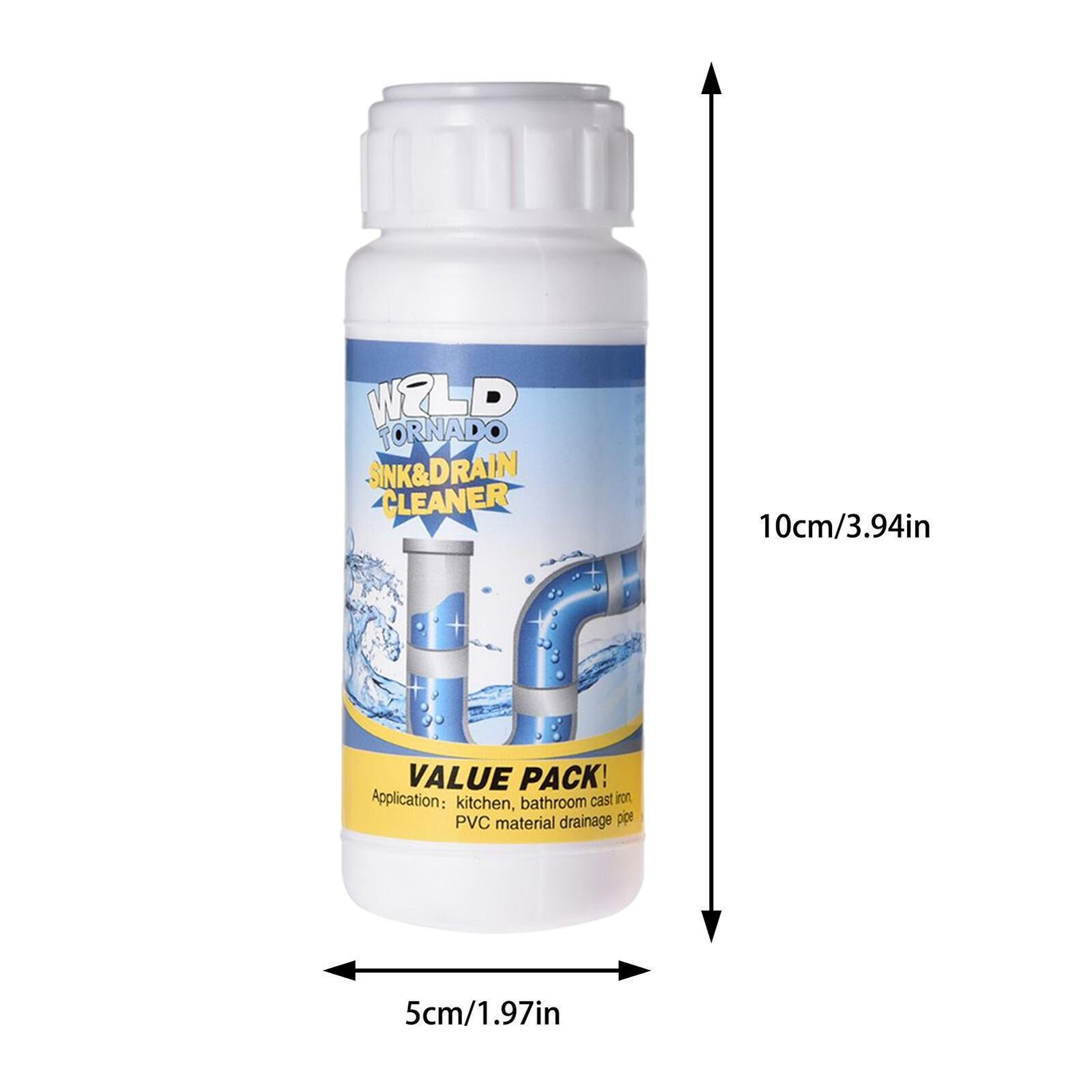 Wild Powerful Sink & Drain Cleaner – Eco-Friendly Clog Remover Powder, 4 Fl Oz